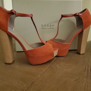 Coral Orange Platform Sandals By Hinge